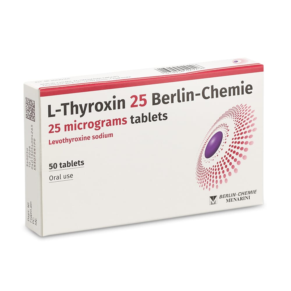 T4 25mcg (50 Tablets) by Berlin-Chemie